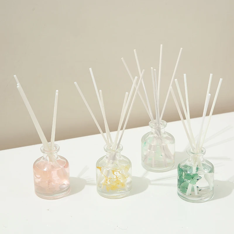 Manufacturer glass bottle 50ml reed diffusers sets handicrafts private order glasses reed diffuser set OEM ODM reed diffuser