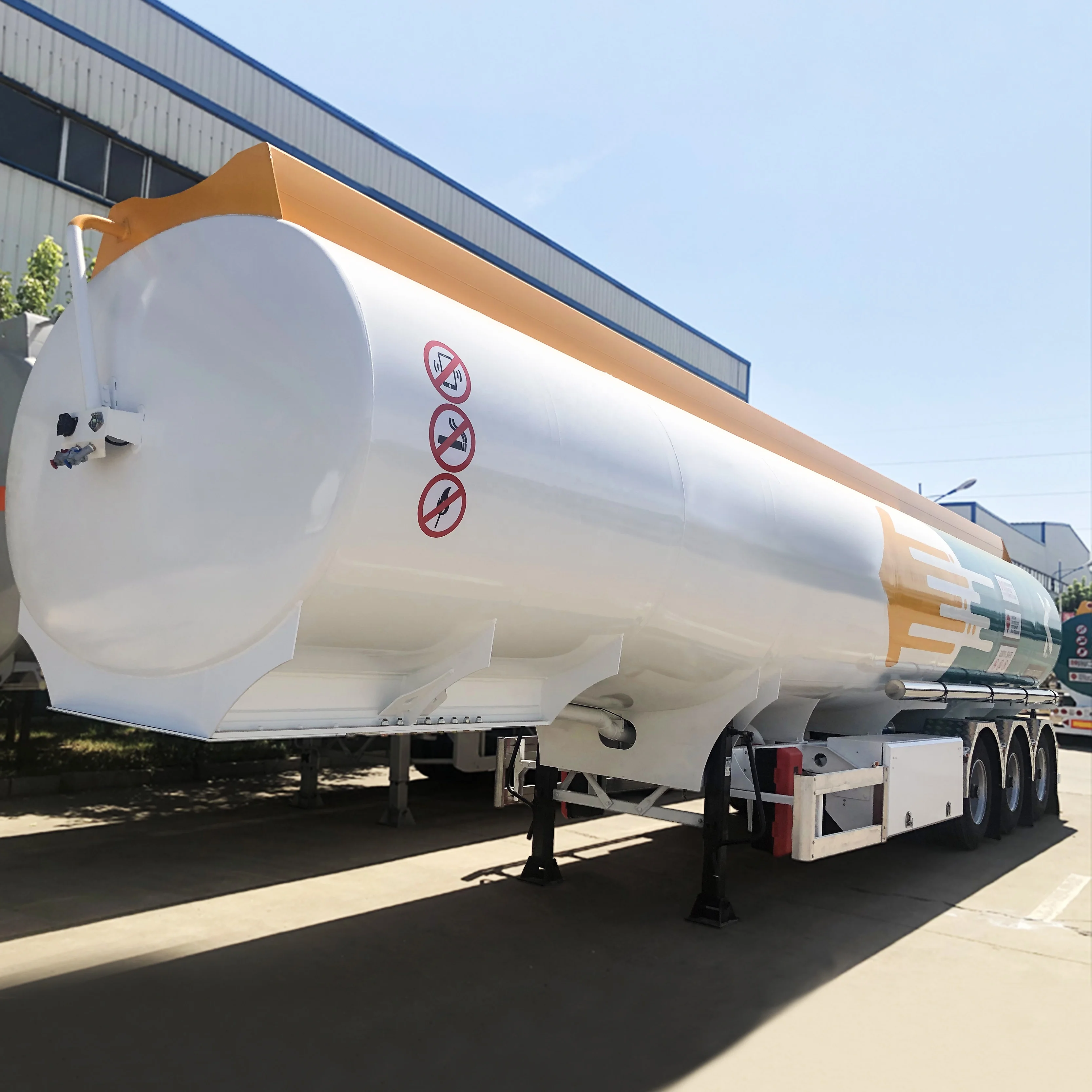 
Tri axles Petrol Oil tank Fuel Tanker semi trailer 40000 50000 liters aluminum Gasoline transport for sale 