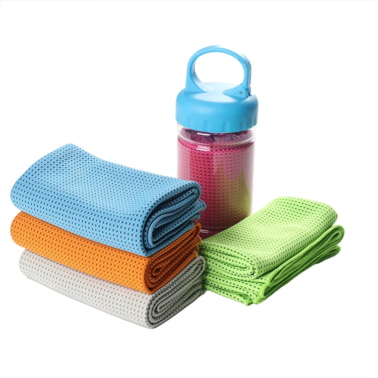 OEM silk screen printed microfiber workout sweat towels neck gym fitness yoga tennis super sport cooling towel
