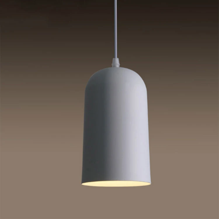 Nordic solid blue color single modern pendant lamp hotel restaurant cafe bar decor light