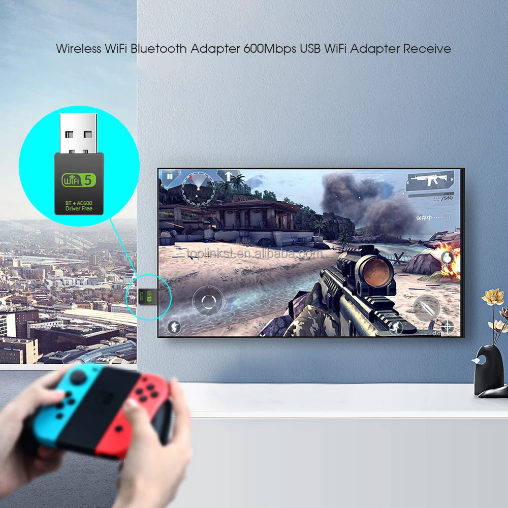 RTL8821CU двухдиапазонный USB 600 Мбит/с BT wifi адаптер для ПК