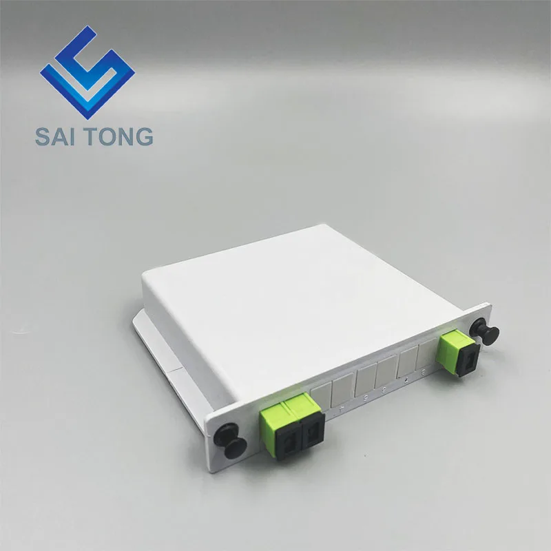 1:2 SC/APC Card PLC fiber optical splitter card inserting splitter waterproof SC UPC LGX box cassette type splitter