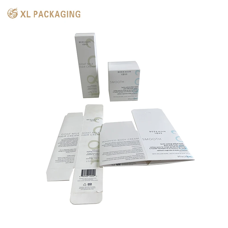 Good Price Face Cream White Card Paper Box Auto-lock Bottom Card Paper Folding Box Skin Care Card Box For Cosmetic Bottle