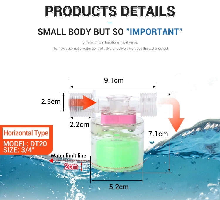 OEM valve Inside Horizontal Water level control factory manufacturer