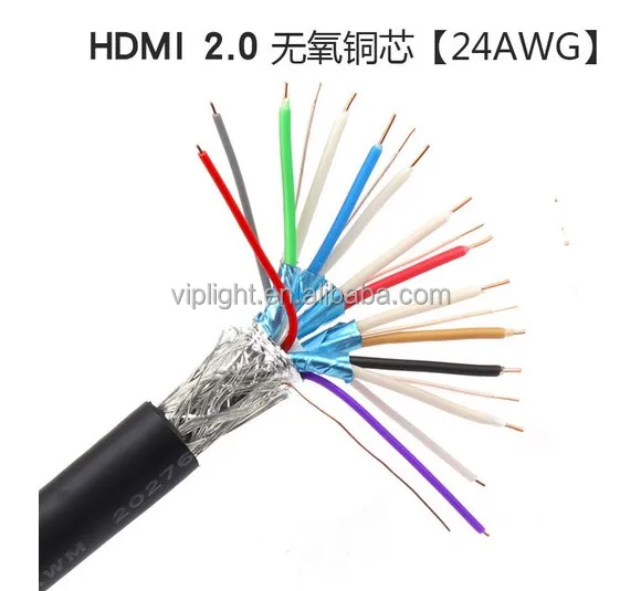 24 AWG HDMI OD9.5MM Wire cable Shielded Signal Electronic Wire PVC Shielded Signal Cable