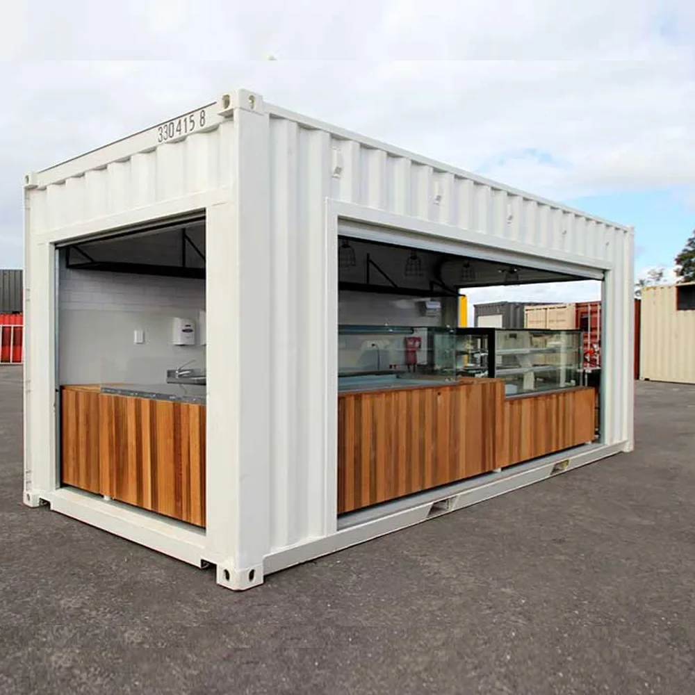 10ft Mini Pop Up Shop Cheap Storage Container House Coffee Shop Mall Foldable Pop-up Cafe / Restaurant / Shop