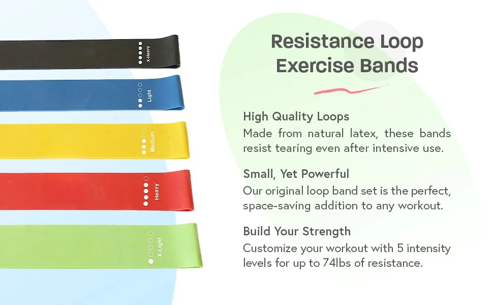 GoalFit 2024 Hot Selling Elastic Bands Home Gym Elastic Bands Non-Slip Exercise Accessories
