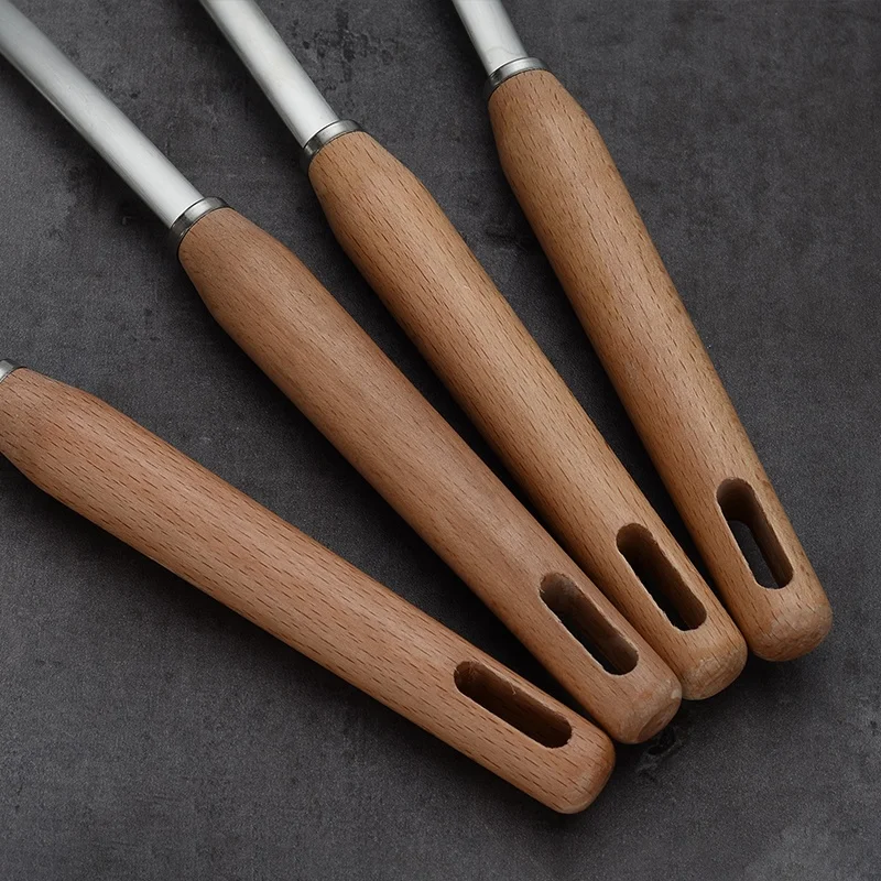 
Customizable Logo beech handle stainless steel kitchen accessories cooking utensil 