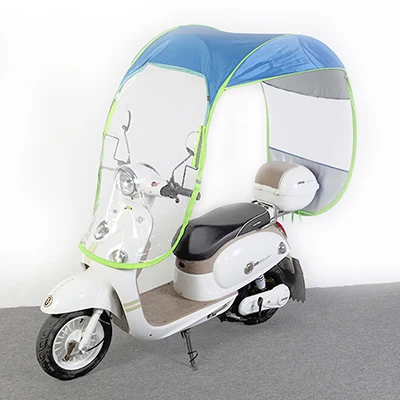 Enlarge Widen Double window Motorcycle Electric Bike Ebike Raincoat Poncho umbrella folding hood