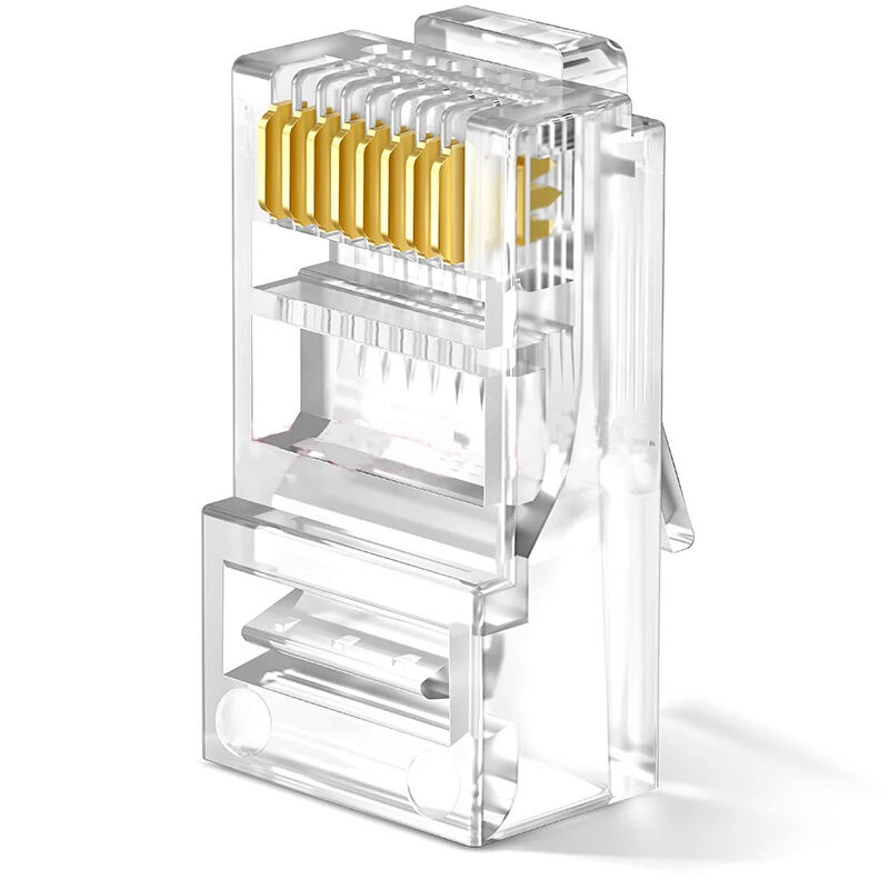 Ethernet Golden Plated Network Connector RJ45 8P8C CAT6 Modular Plug Jack(1000 pcs/pack)