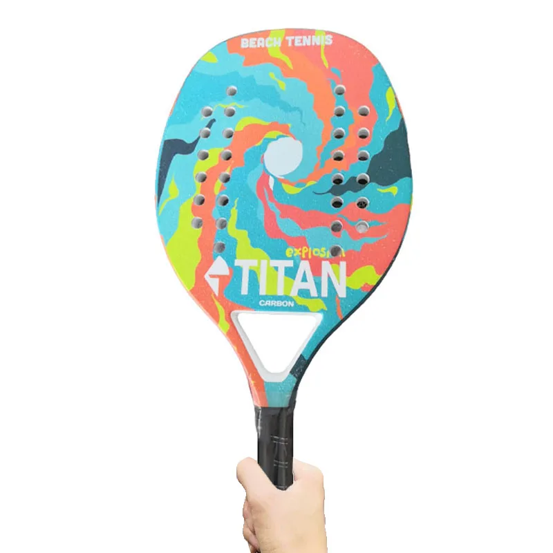 Promotional OEM Classic Design carbon fibre Beach Tennis Racket Paddle Ball Game Set