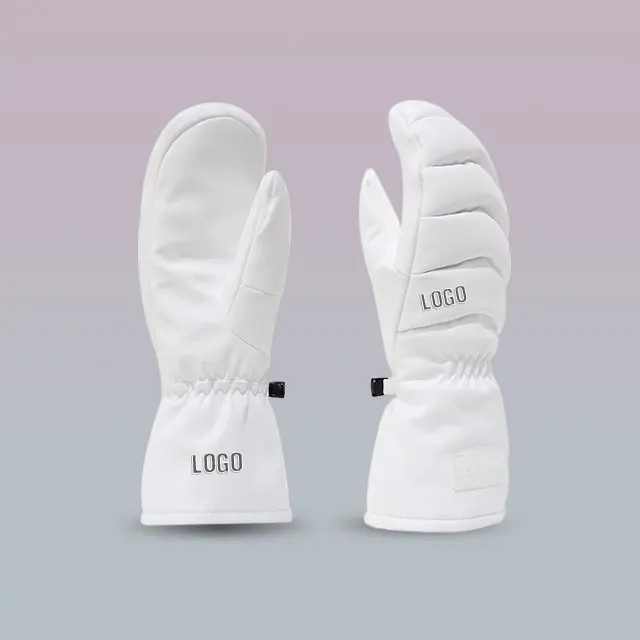 Customized Screen Touch Snowboard Warm Waterproof Breathable Ski Mittens Winter Mens Fingerless Winter Gloves Ski Mitt