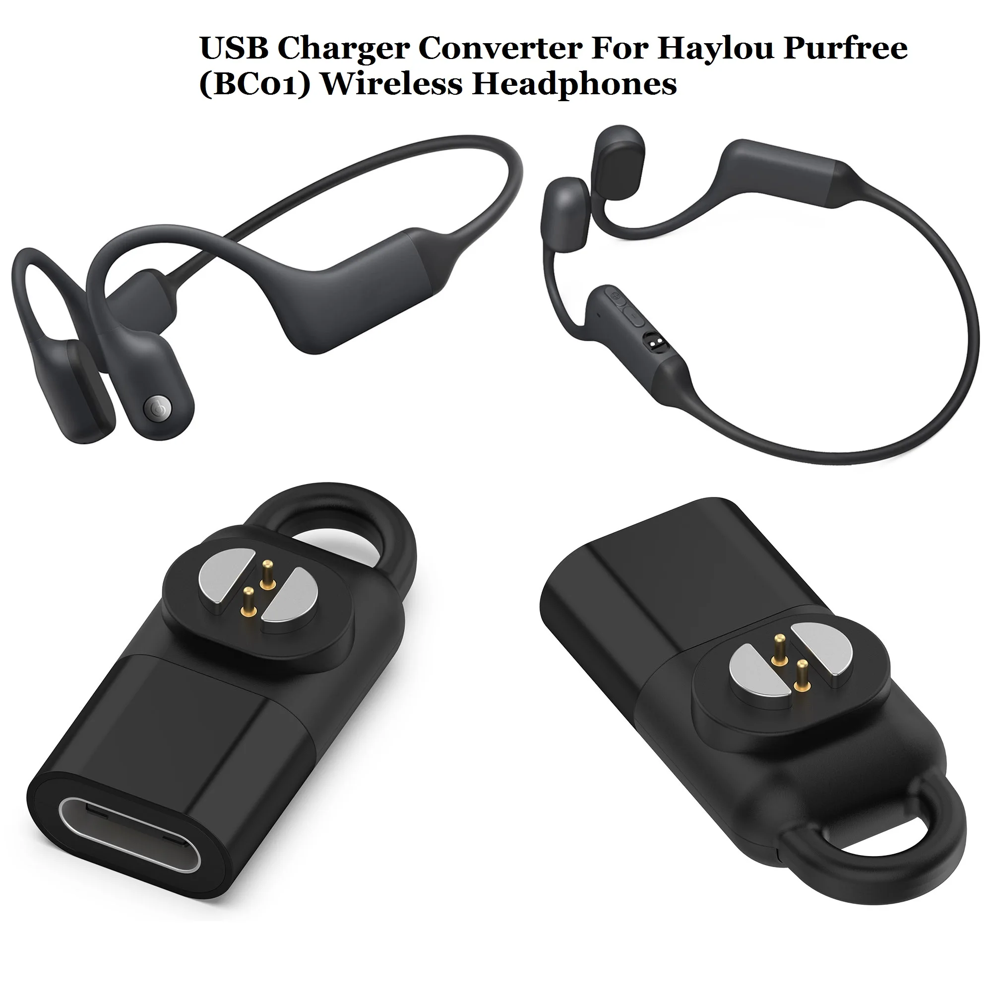 Smart Watch Charging Cable Converter for Haylou Purfree (BC01) Wireless Headphones