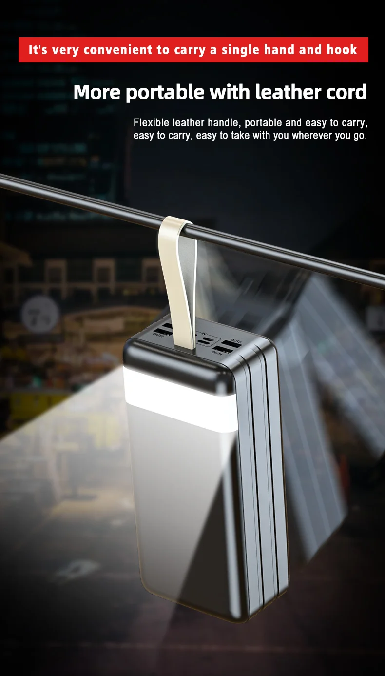 Multifunction 2.1A Fast Charging Portable Laptop Power Bank External Battery Pack Charger 60000mah Power Bank