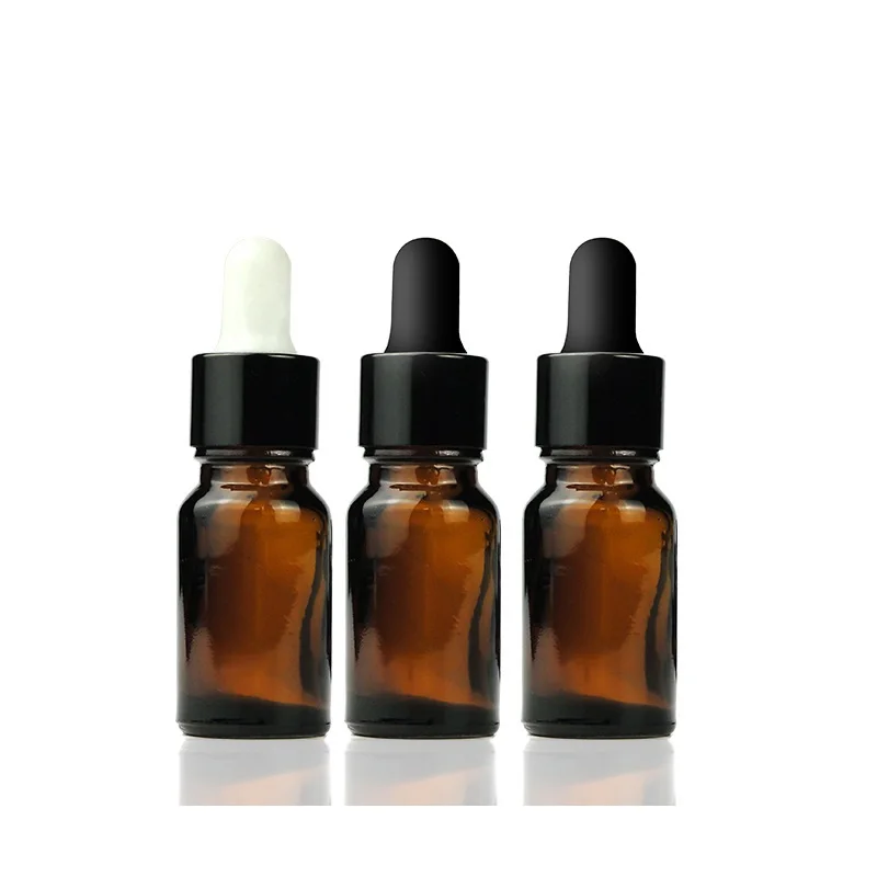 Cosmetic Packaging 10ml 20ml 30ml 50ml Amber Empty Essential Oil Bottle Small Vial Glass Dropper Bottle