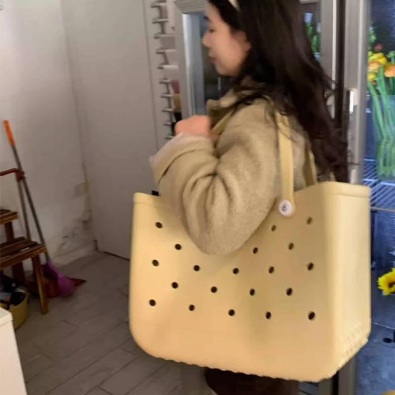 Wholesale Simply Southern XL Hand Tote Silicone Beach Bag Simply Southern Dot Pattern Bogg Bag Bog