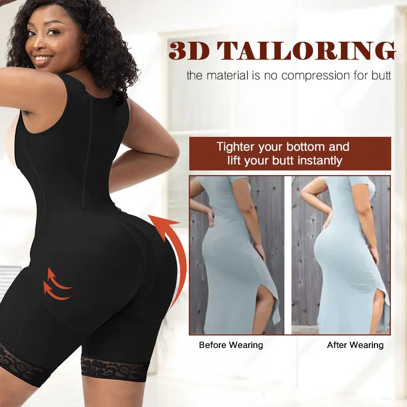 Women Bbl Liposuction Medical Compression Garment Tummy Control Lace Shapewear Columbian Post Op Surgery Curvy Faja Para Mujer