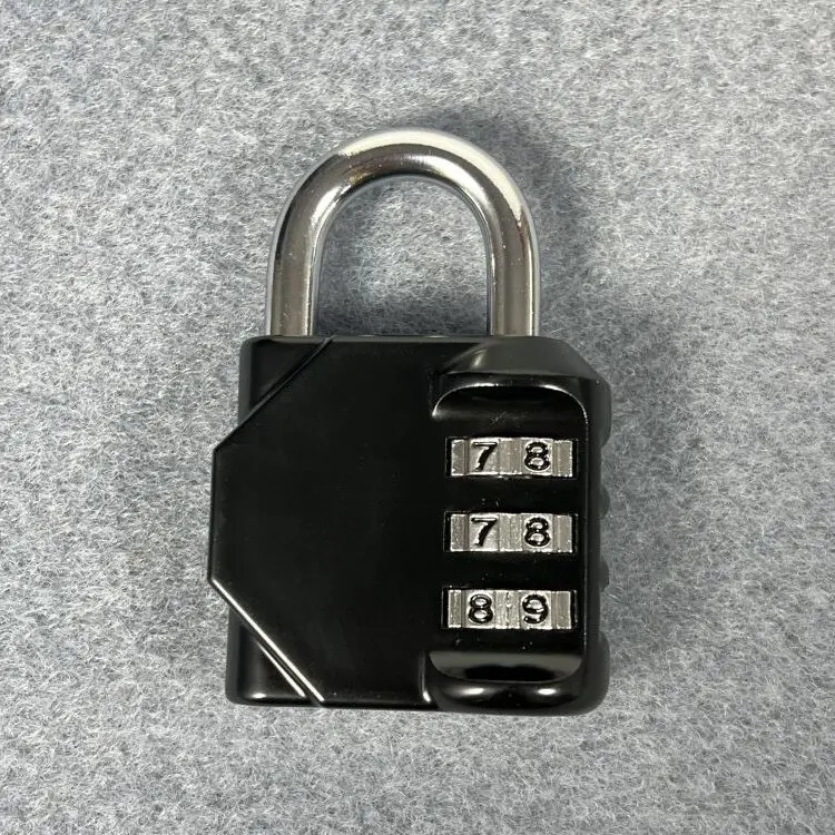 Heavy Duty 114G Resettable Zinc Alloy 4 Digit Padlock Black Combination Padlock School Gym Cabinet Code Pad Locks