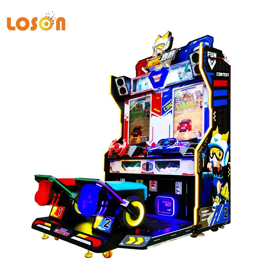 indoor amusement coin operated simulator kids driving two player car racing arcade machine video game