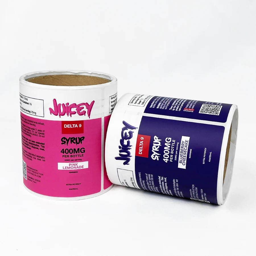 Customised Printing Logo Gold Foil Roll Waterproof PVC PET Vinyl Round Plastic Bottle Cosmetic Sticker Label For Skin Care Jar