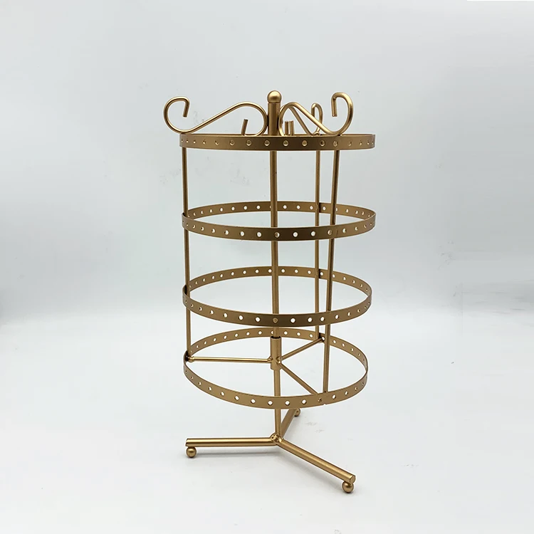 Customized Metal 4 Tiers Earring Holder Organizer Jewelry Earring Display Holder