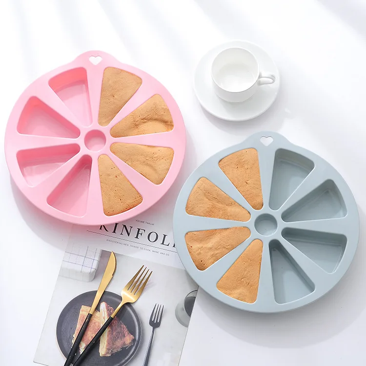 8 Eco-Friendly BPA FREE Waffle Cake Shaped Silicone Molds Maker Cake Pan
