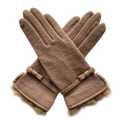 Кожаные зимние женские модные на заказ мотоциклетные горные велосипеды уличные ветрозащитные меховые теплые перчатки