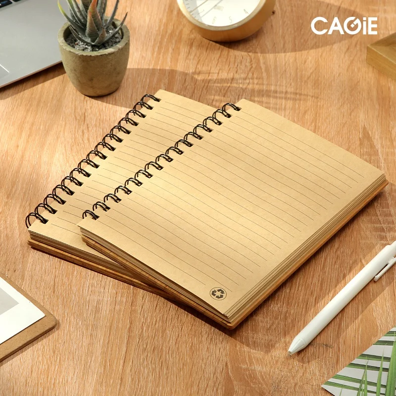 custom Wooden Cover spiral notebook hardcover Wholesale Good Quality Bamboo Cover Sprial journal  Notebook