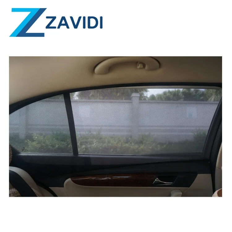 black universal stretch side windows auto mesh sun shade car window curtain cover