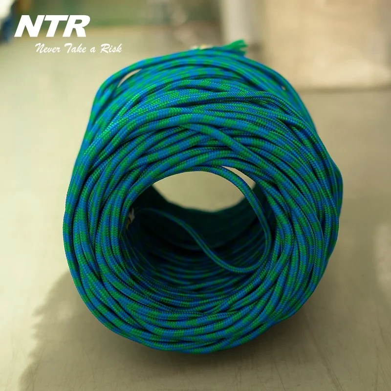 Customized braid rope Multi color 3-20mm pp rope fire escape safety rappelling nylon polyester rope