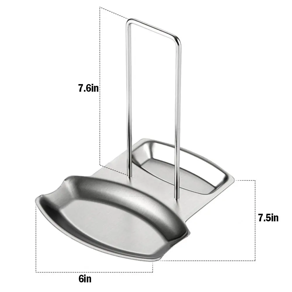 Wholesale Stainless Steel Pot Cover Spoon Bracket Non Perforated Desktop Drain Pan Removable Rack