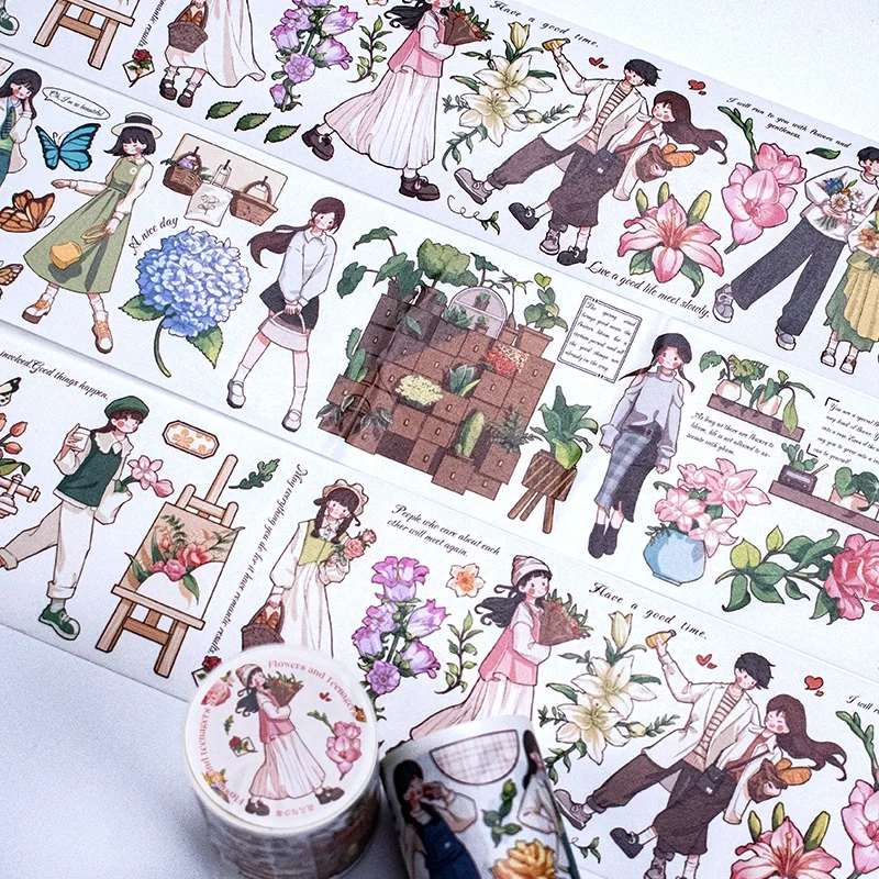 Custom Designs Large Kawaii Anime Washi Tape 50mm*10m Special Oil Washi Tape 7 Days Delivery Scrapbooking Sticker for Journal