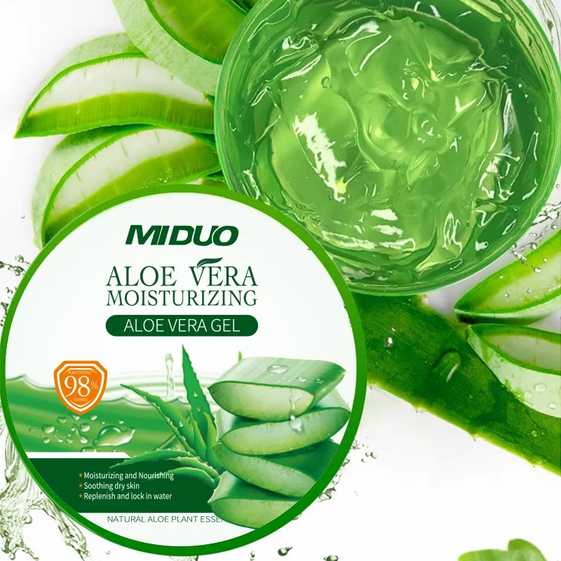 OEM 300G Real Hair Growth Korean Soothing Moisture Whitening Pure Bulk Aloe Vera Gel For Skin