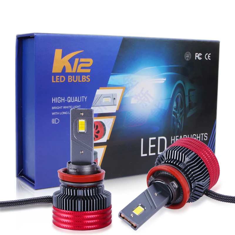 K11 upgraded K12max 12v led lighting H1 H7 9005 9006 high power led H11 led headlight bulb CSP 3570 fog lights h4 led headlights
