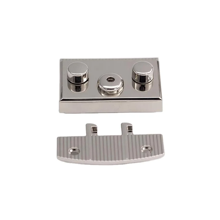New Design Metal Bag Hardware Twist Lock Rectangle Handbag Turn Lock for Handbags