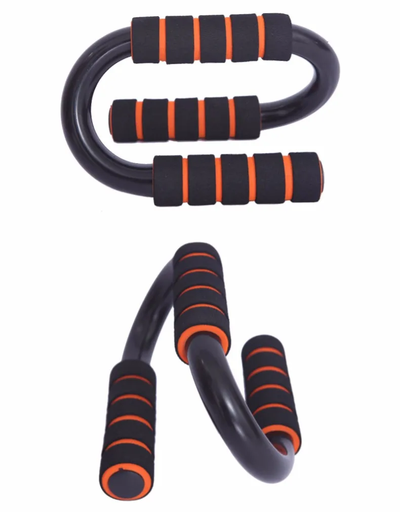 New S Shape Metal Push Up  Chin Up  Handle Bars Stand Training Bar Exercise