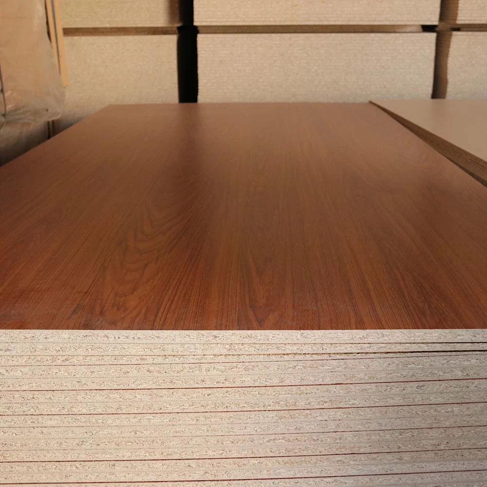 Melamine Paper Laminated Particle Board 9-25Mm E1 Melamine Facing Particle Board