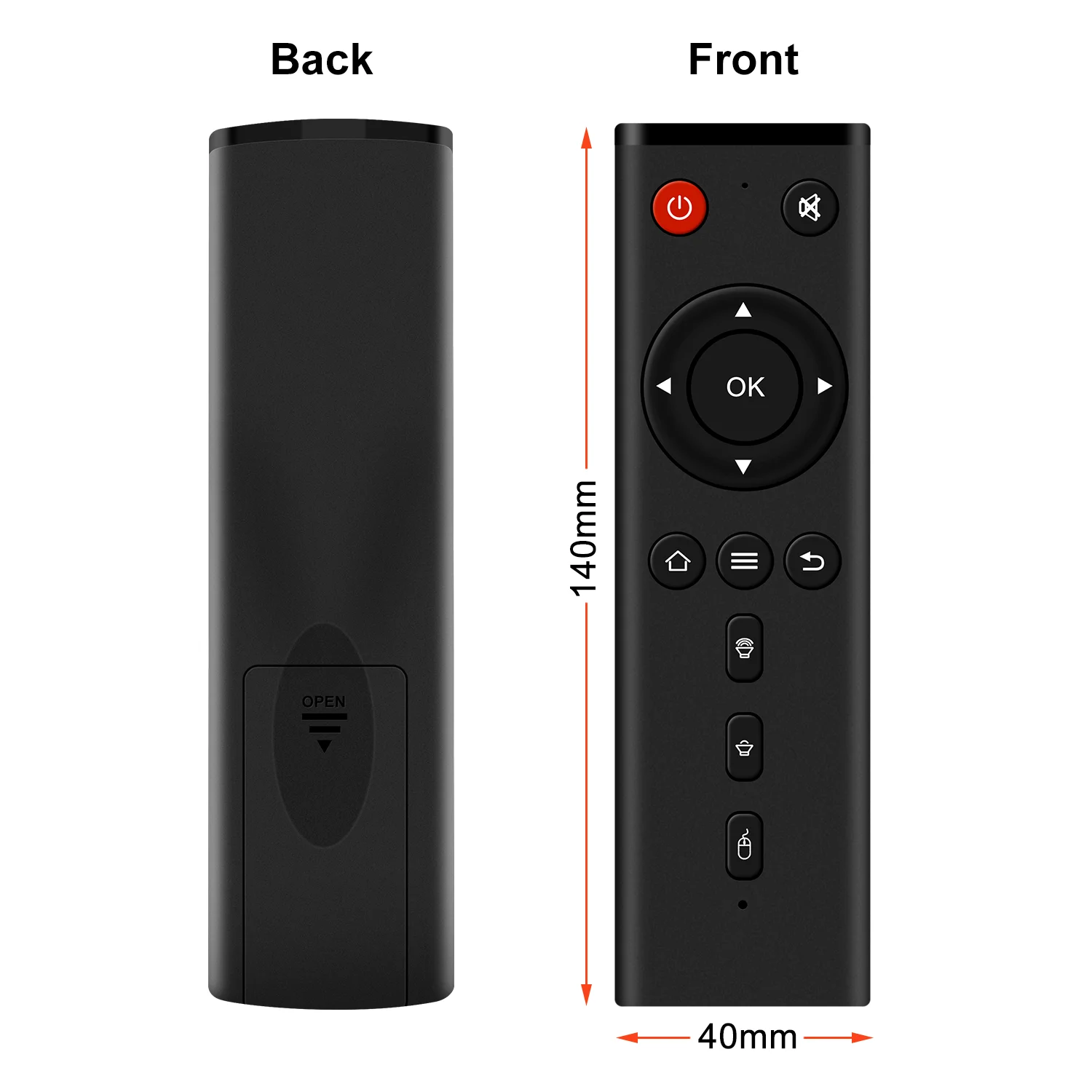 
2.4G Wireless air mouse remote control OTT DVB STB remote controller with higher glossy finish and learning function 