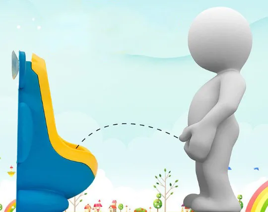 Frog Pee Training Cute Potty Training Urinal for Boys with Sucker Funny Aiming Target Urinals with for Toddler Boy Green Blue