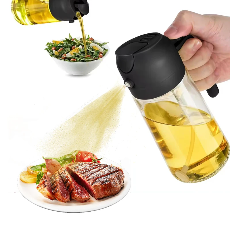 Новый современный распылитель для оливкового масла стеклянных бутылок 2 в 1 дозатор бутылка кухни