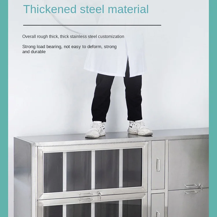 FACTORY HOT SELL Hospital Furniture Medical Storage Cabinet Hospital Stainless Steel Disposal Treatment Cabinet