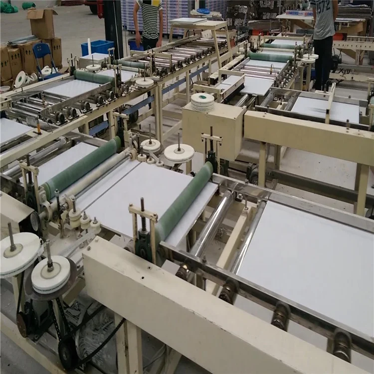 High tech Type Laminated Gypsum Ceiling Tile rightangle edges sealing Making Machine