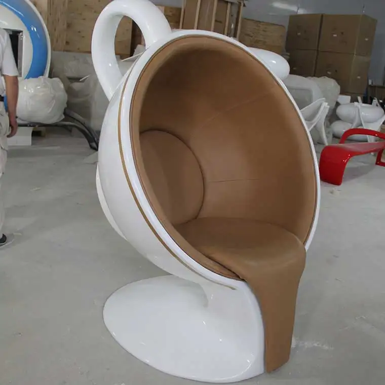 Y076 Fiberglass Modern Coffee shop chairs leather  for coffee shop