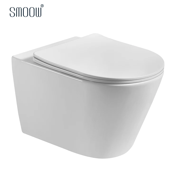 Chaozhou factory Smoow OEM washdown rimless wall hung toilet with good quality