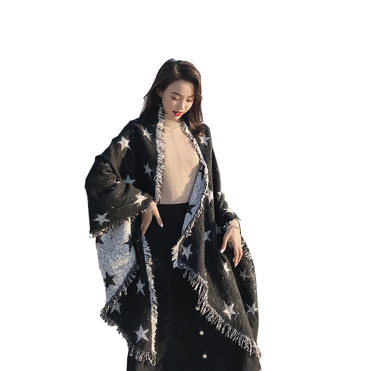 Chinese Manufacturers Cheap Wholesale 130*150Cm Big Women Shawls Pashmina Shawl Wrap Winter Shawl