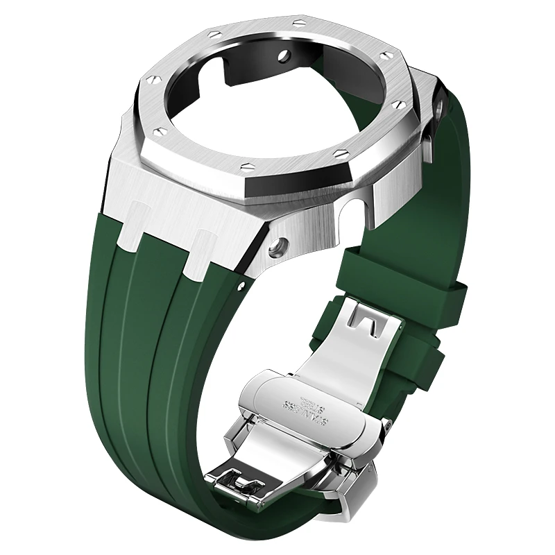 Giencreatives 2022 delicacy sliver 316Lsteel modified watchcase band parts  case fit for GA2110 4th Gen replacement accessories