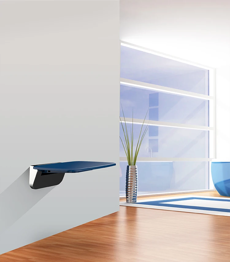 OEM Customized Soft Close Urea Shower Seat Space Saving Folding Shower Seat TUV High Quality Bathroom Shower Chair