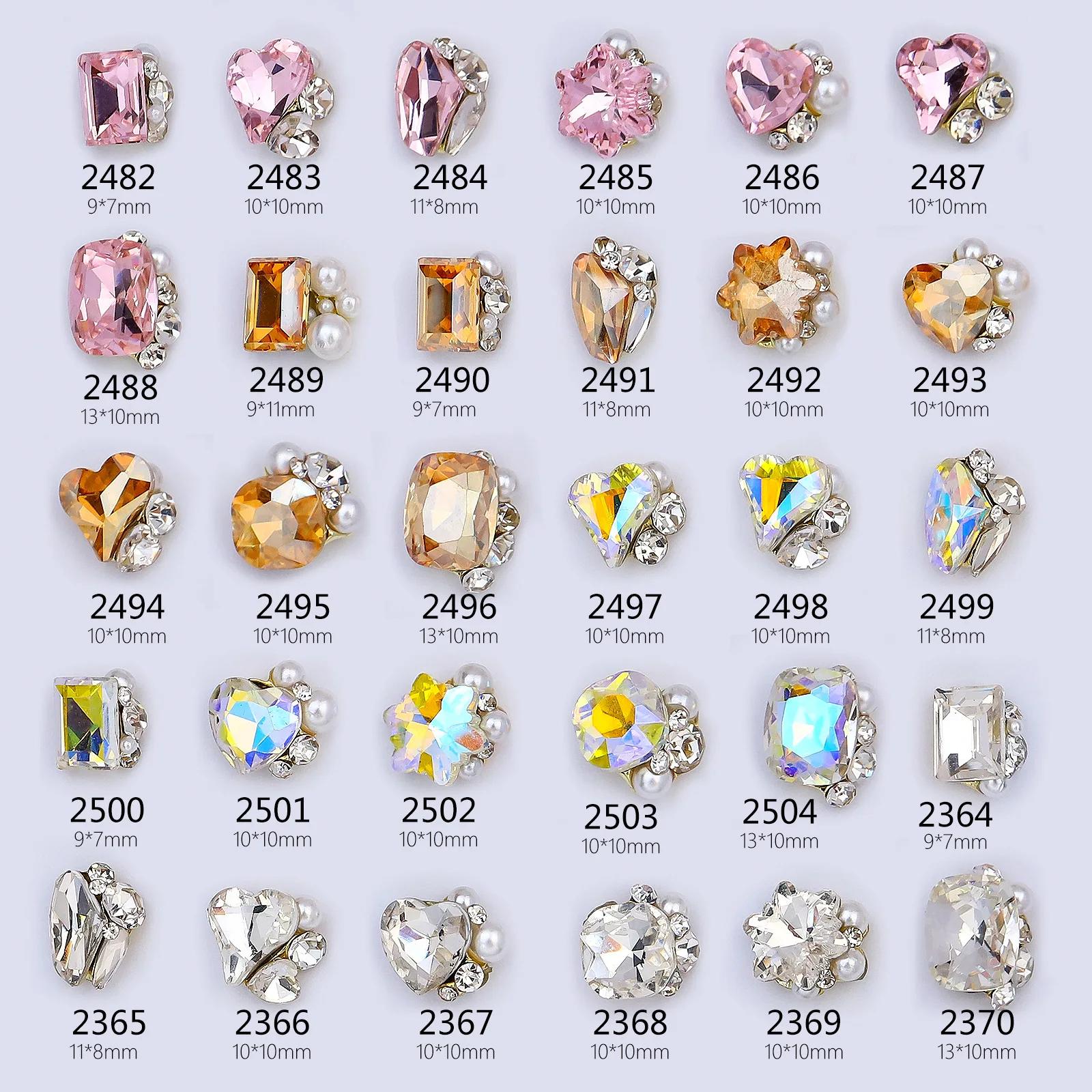 TSZS 3D Handmade SWRV DIY Accessories Luxury Glass Crystal Diamond Decoration Stone Nail Art Charm rhinestone for nails