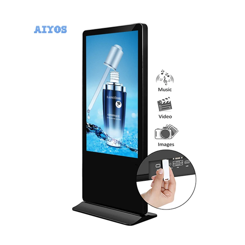 43 49 inch Indoor Floor Standing Interactive Vertical Digital Signage Display Touch Screen Monitor LCD Advertising kiosk Totem