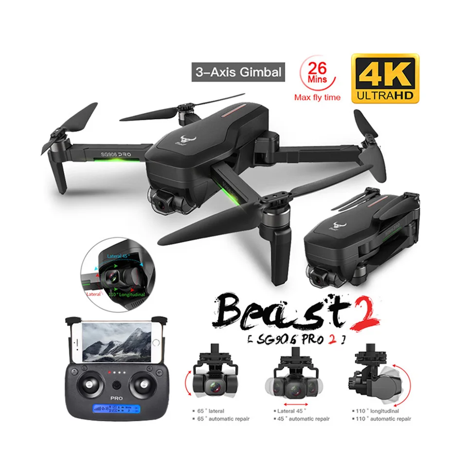 Hot GPS RC Professional Drone with X50 Zoom 4K Wide-Angle HD 3-axis gimbal Camera 5G Wifi FPV Brushless Motor Flight 30mins Dron